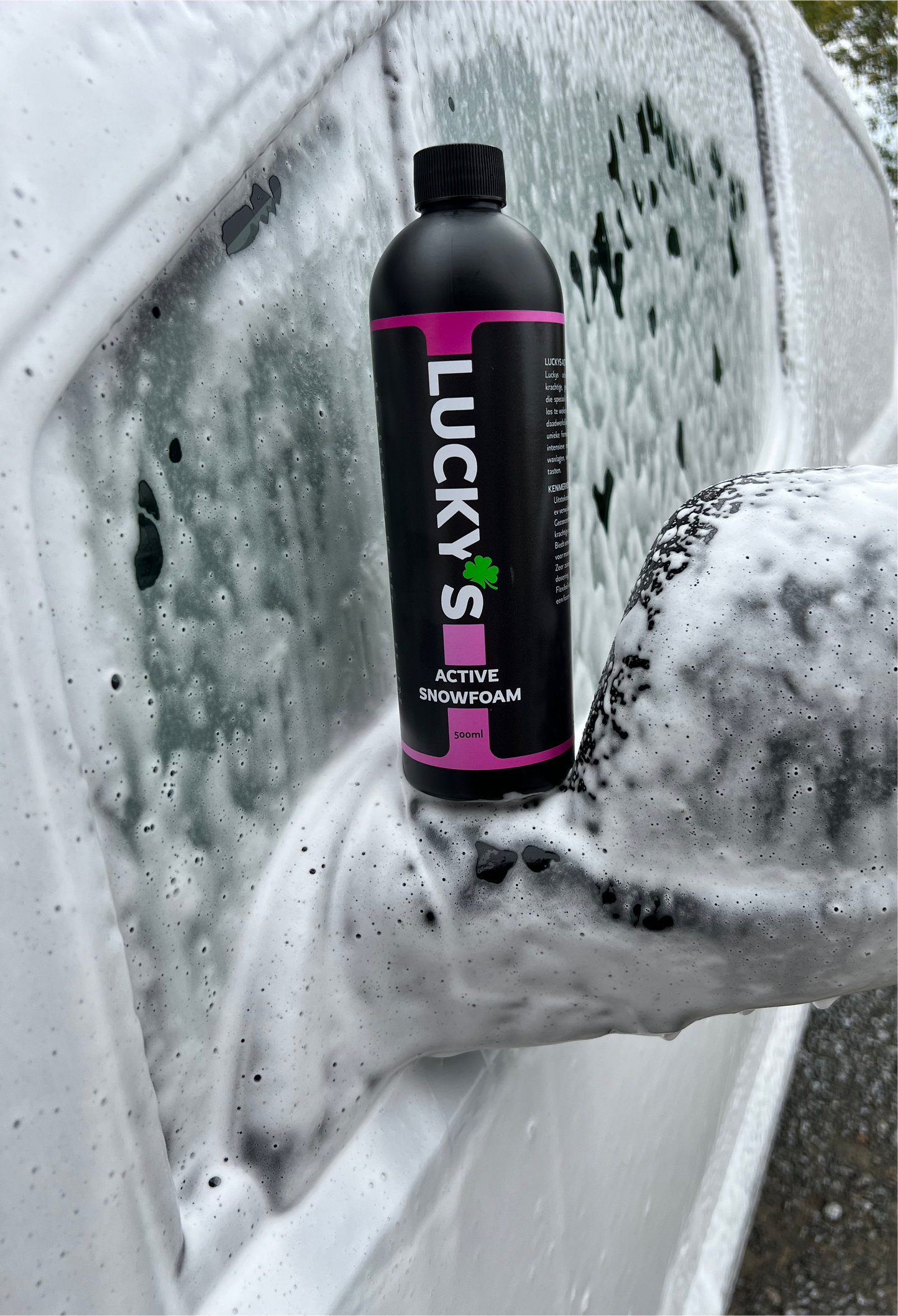 Active snowfoam 500ml-Active snowfoam-Lucky’s car care Lucky’s Active Snow Foam (500ml) surrounded by thick foam – the ultimate pre-wash solution. This high-foaming formula clings to the surface, breaking down dirt and grime for a safe, scratch-free wash. Perfect for achieving a deep clean with ease!