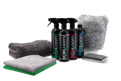 Starter pack offering essential cleaning tools and solutions for beginners and pro's.