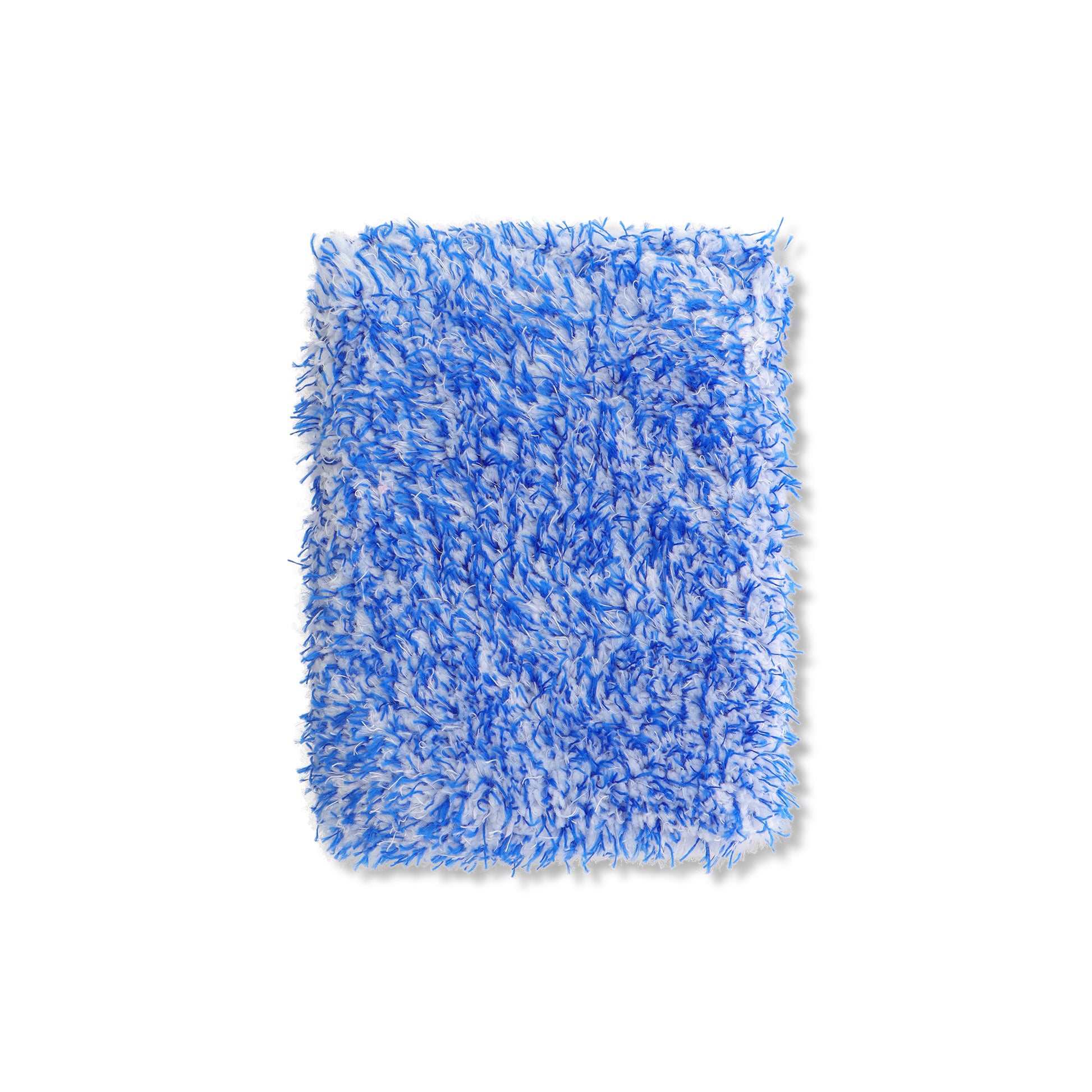 Microfiber pad for thorough washing with minimal scratching.