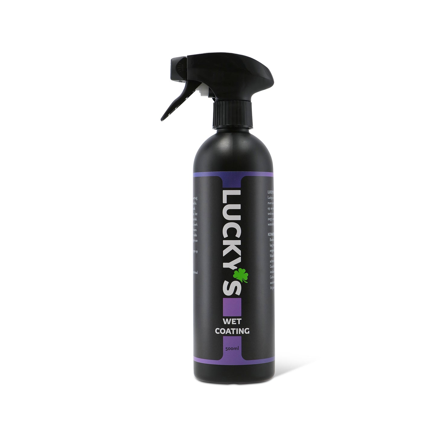 Wet coating spray for instant water repellency and shine.