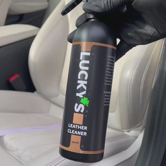 Demonstration of Lucky’s Allround Microfiber Towel – the perfect green microfiber towel for safely drying and wiping down treated surfaces. As seen in the video, this ultra-soft, edgeless towel is ideal for removing excess product after using Lucky’s Leather Cleaner, ensuring a streak-free and scratch-free finish. Its premium, lint-free design makes it safe for delicate surfaces like leather and interior trims, preventing damage while effectively absorbing residue. Lightweight, highly absorbent