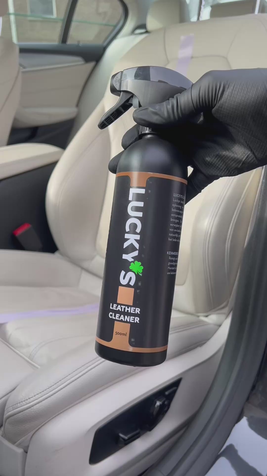 Demonstration of Lucky’s Allround Microfiber Towel – the perfect green microfiber towel for safely drying and wiping down treated surfaces. As seen in the video, this ultra-soft, edgeless towel is ideal for removing excess product after using Lucky’s Leather Cleaner, ensuring a streak-free and scratch-free finish. Its premium, lint-free design makes it safe for delicate surfaces like leather and interior trims, preventing damage while effectively absorbing residue. Lightweight, highly absorbent